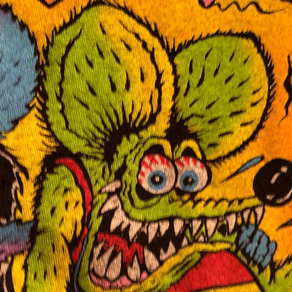 black Rat Fink "Burnin Love" ladies' v-neck t-shirt - Picture 6 of 7